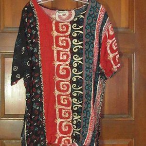 Tribal Pattern Rayon Top Large AROUND TOWN